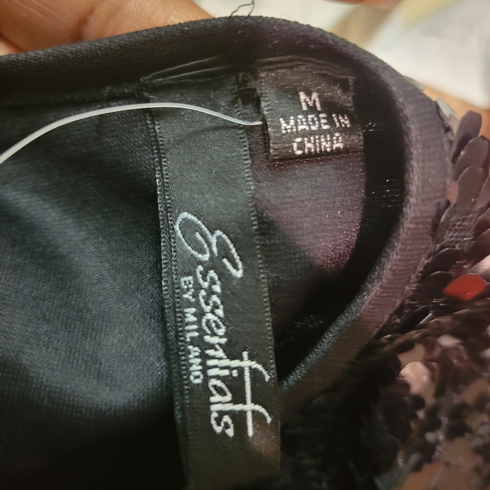 Essentials By Milano Sequin Top Medium - image 2